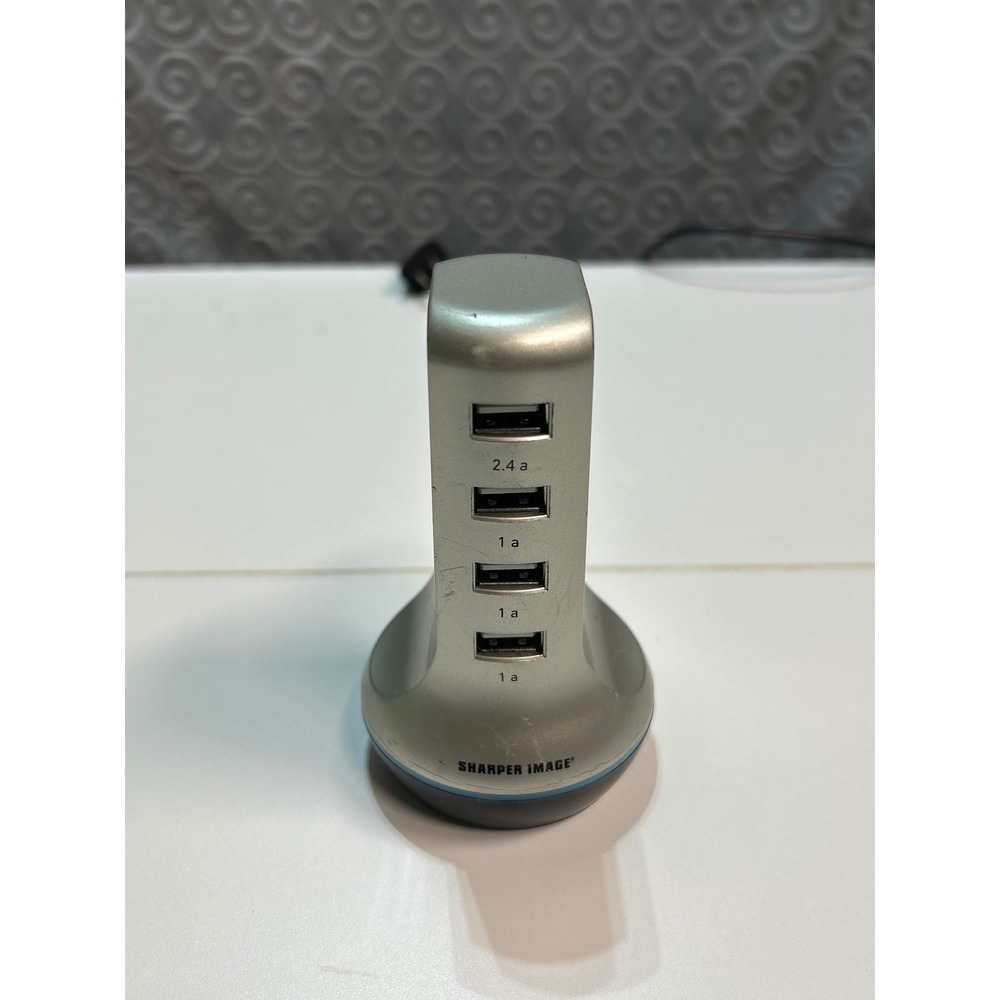 Sharper‎ Image USB Charging Station Dock 4 Ports 2.4a 1a Charger